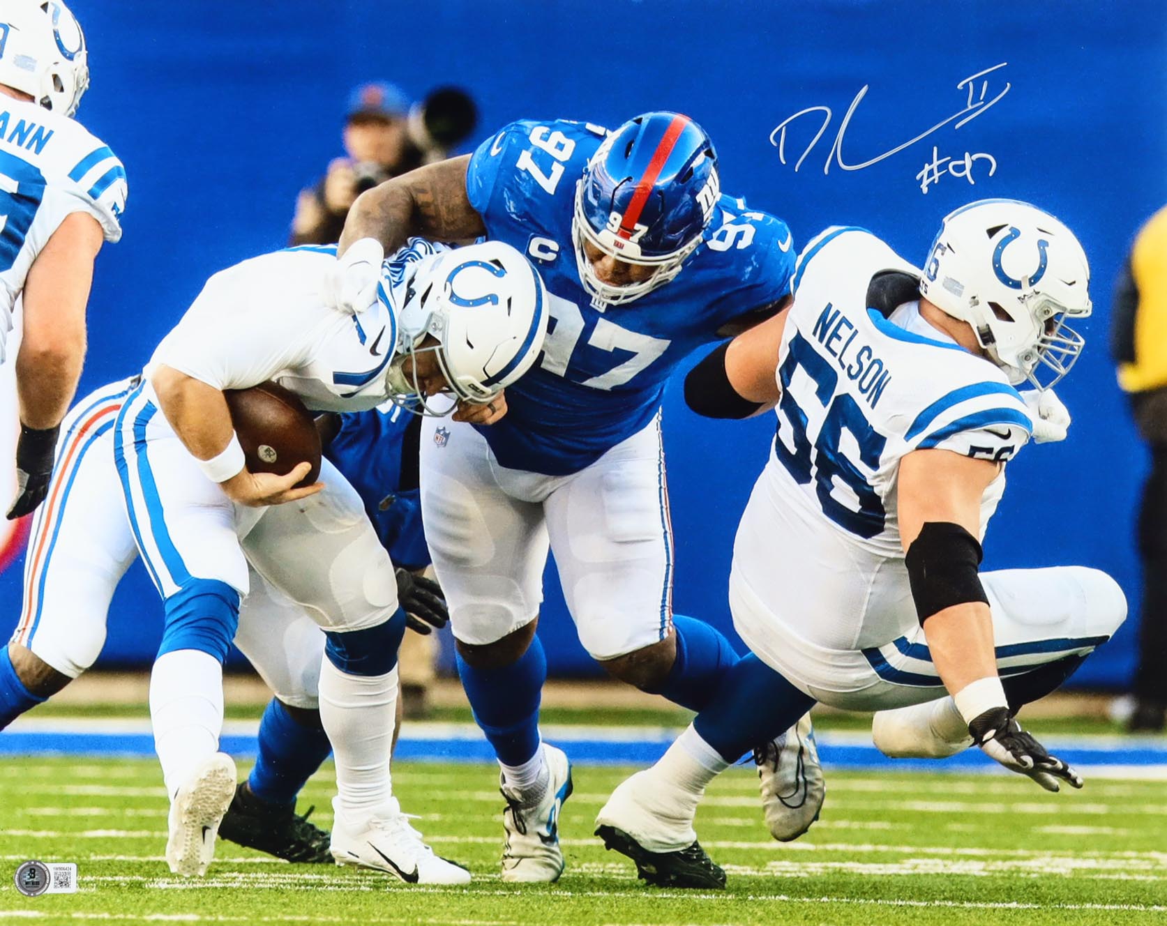 Dexter Lawrence Signed Giants 16x20 Photo (Beckett) at PristineAuction.com Dexter Lawrence Signed Giants 16x20 Photo (Beckett) at PristineAuction.com