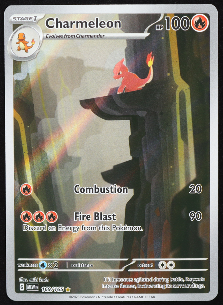 Charmeleon 2023 Pokemon Scarlet and Violet 151 #169 at PristineAuction.com Charmeleon 2023 Pokemon Scarlet and Violet 151 #169 at PristineAuction.com