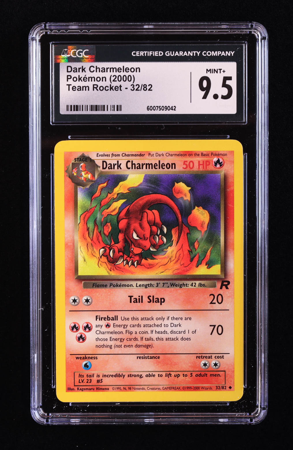 Dark Charmeleon Pokemon 2000 Team Rocket #32 (CGC 9.5) at PristineAuction.com Dark Charmeleon Pokemon 2000 Team Rocket #32 (CGC 9.5) at PristineAuction.com