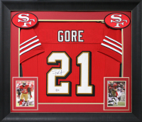 Frank Gore Signed Custom Framed Jersey Display (Beckett) at PristineAuction.com