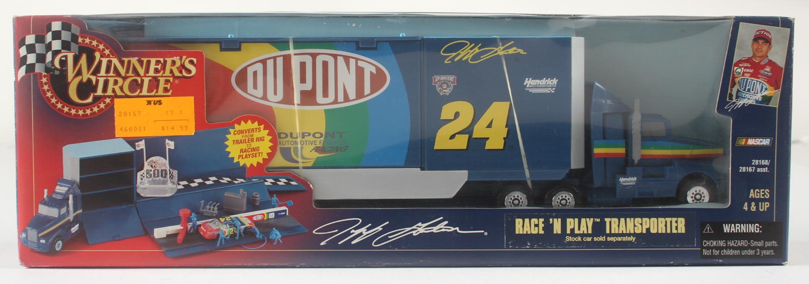 Jeff Gordon 1998 #24 DuPont Team Hauler 1:64 Scale Die-Cast Transporter at PristineAuction.com Jeff Gordon 1998 #24 DuPont Team Hauler 1:64 Scale Die-Cast Transporter at PristineAuction.com