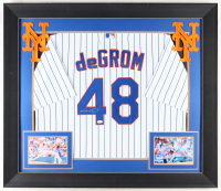 Jacob deGrom Signed Custom Framed Jersey Display (JSA) at PristineAuction.com