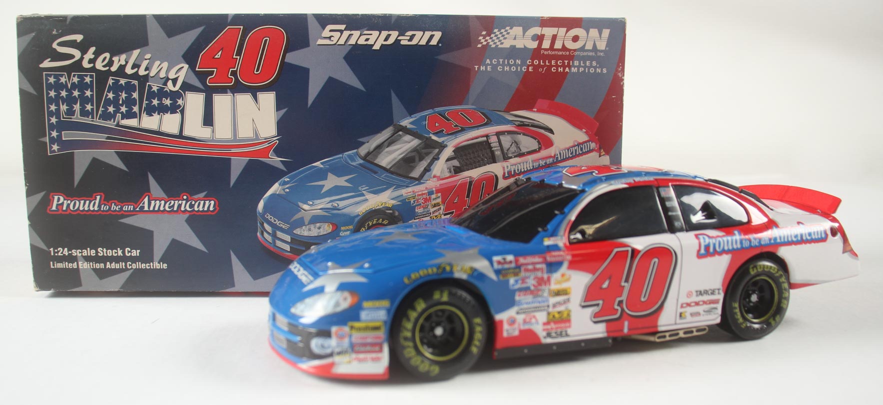 Sterling Marlin LE #40 American Pride 2001 Dodge Intrepid R/T 1:24 Die-Cast Car at PristineAuction.com Sterling Marlin LE #40 American Pride 2001 Dodge Intrepid R/T 1:24 Die-Cast Car at PristineAuction.com