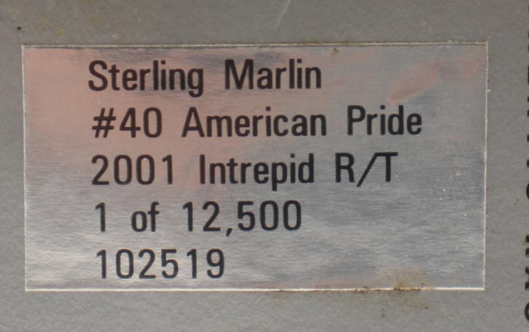 Sterling Marlin LE #40 American Pride 2001 Dodge Intrepid R/T 1:24 Die-Cast Car at PristineAuction.com Sterling Marlin LE #40 American Pride 2001 Dodge Intrepid R/T 1:24 Die-Cast Car at PristineAuction.com