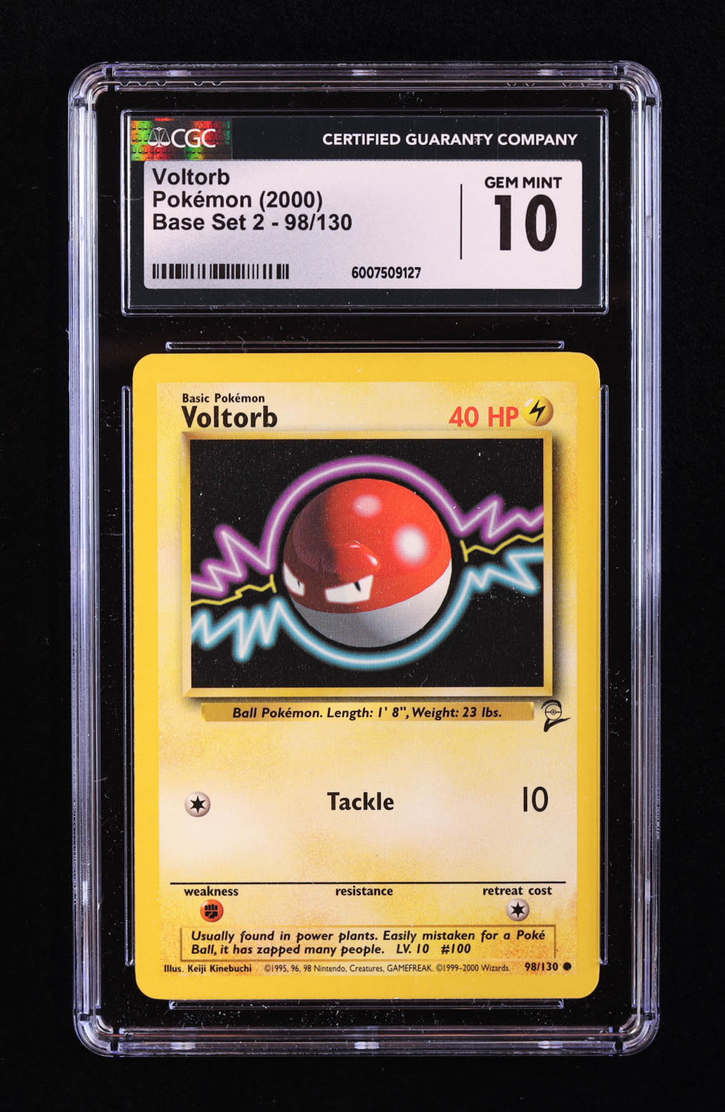 Voltorb Pokemon 2000 Base 2 #98 (CGC 10) at PristineAuction.com Voltorb Pokemon 2000 Base 2 #98 (CGC 10) at PristineAuction.com
