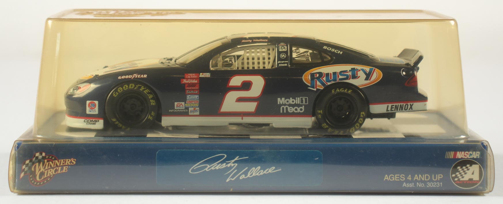 Rusty Wallace NASCAR #2 Rusty Tribute 2001 Taurus 1:24 Scale Diecast Car at PristineAuction.com Rusty Wallace NASCAR #2 Rusty Tribute 2001 Taurus 1:24 Scale Diecast Car at PristineAuction.com