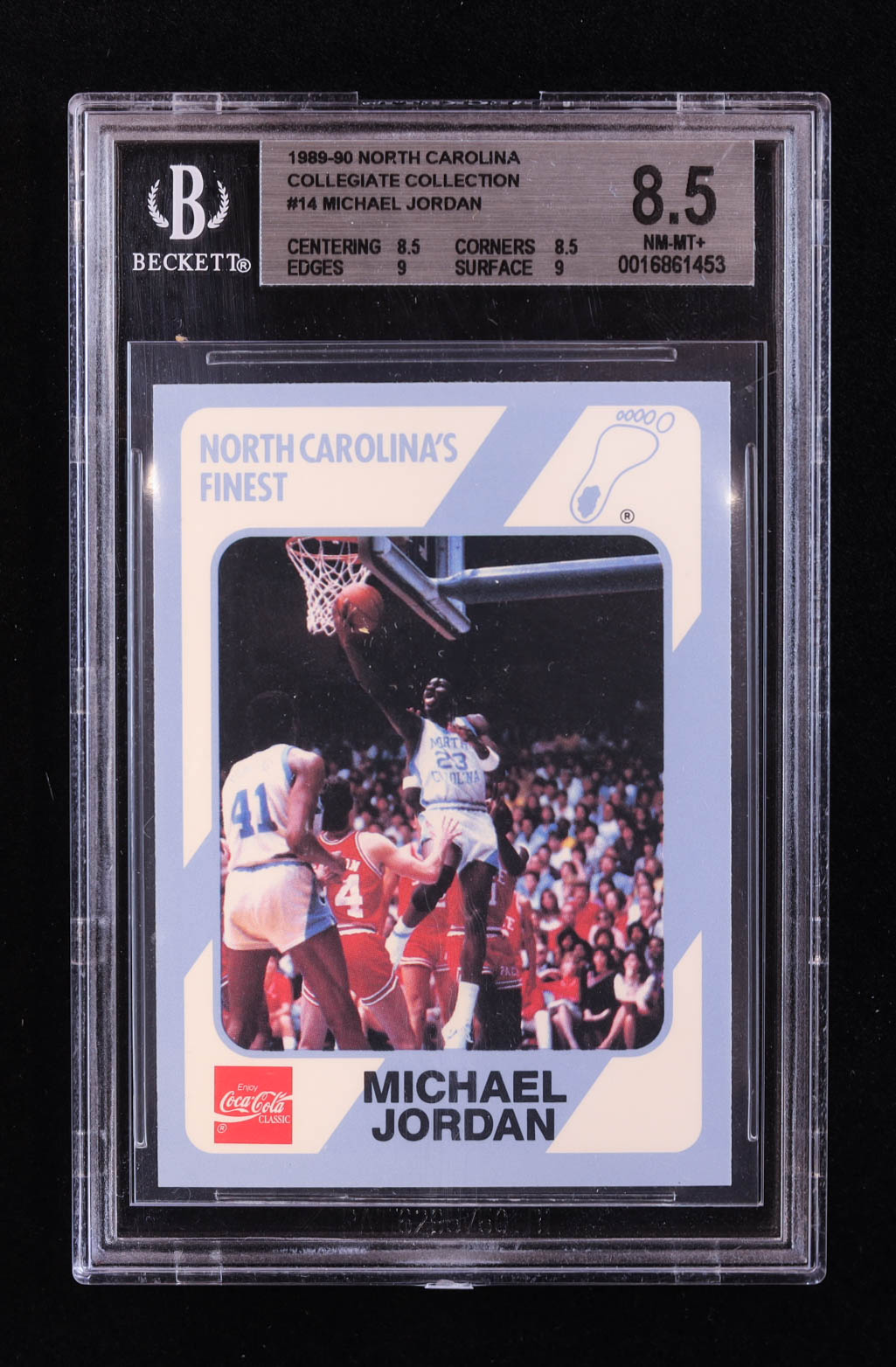 Michael Jordan 1989-90 North Carolina Collegiate Collection #14 (BGS 8.5) at PristineAuction.com Michael Jordan 1989-90 North Carolina Collegiate Collection #14 (BGS 8.5) at PristineAuction.com
