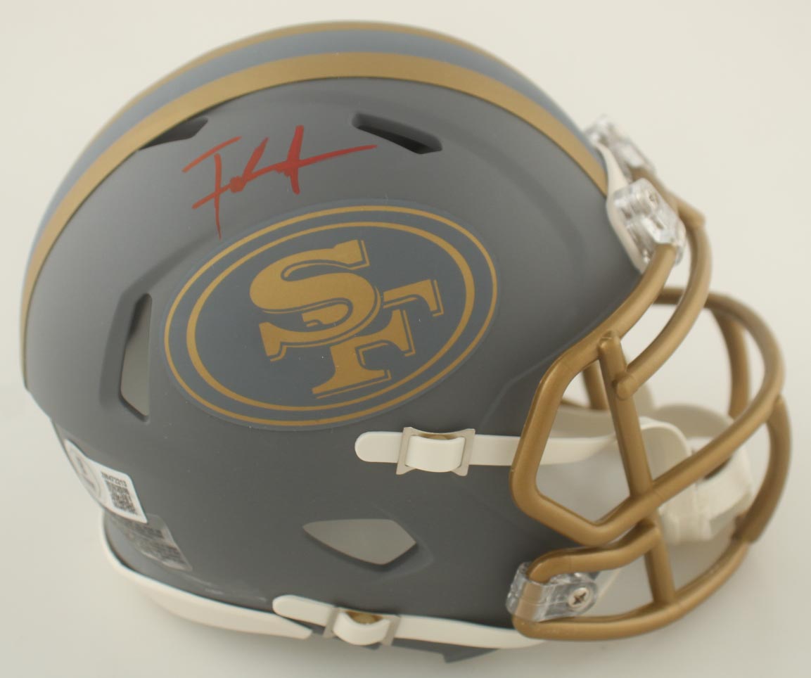 Frank Gore Signed 49ers Slate Alternate Speed Mini Helmet (Beckett) at PristineAuction.com Frank Gore Signed 49ers Slate Alternate Speed Mini Helmet (Beckett) at PristineAuction.com