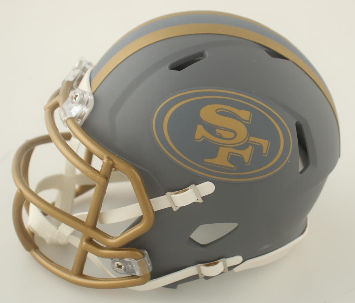 Frank Gore Signed 49ers Slate Alternate Speed Mini Helmet (Beckett) at PristineAuction.com Frank Gore Signed 49ers Slate Alternate Speed Mini Helmet (Beckett) at PristineAuction.com