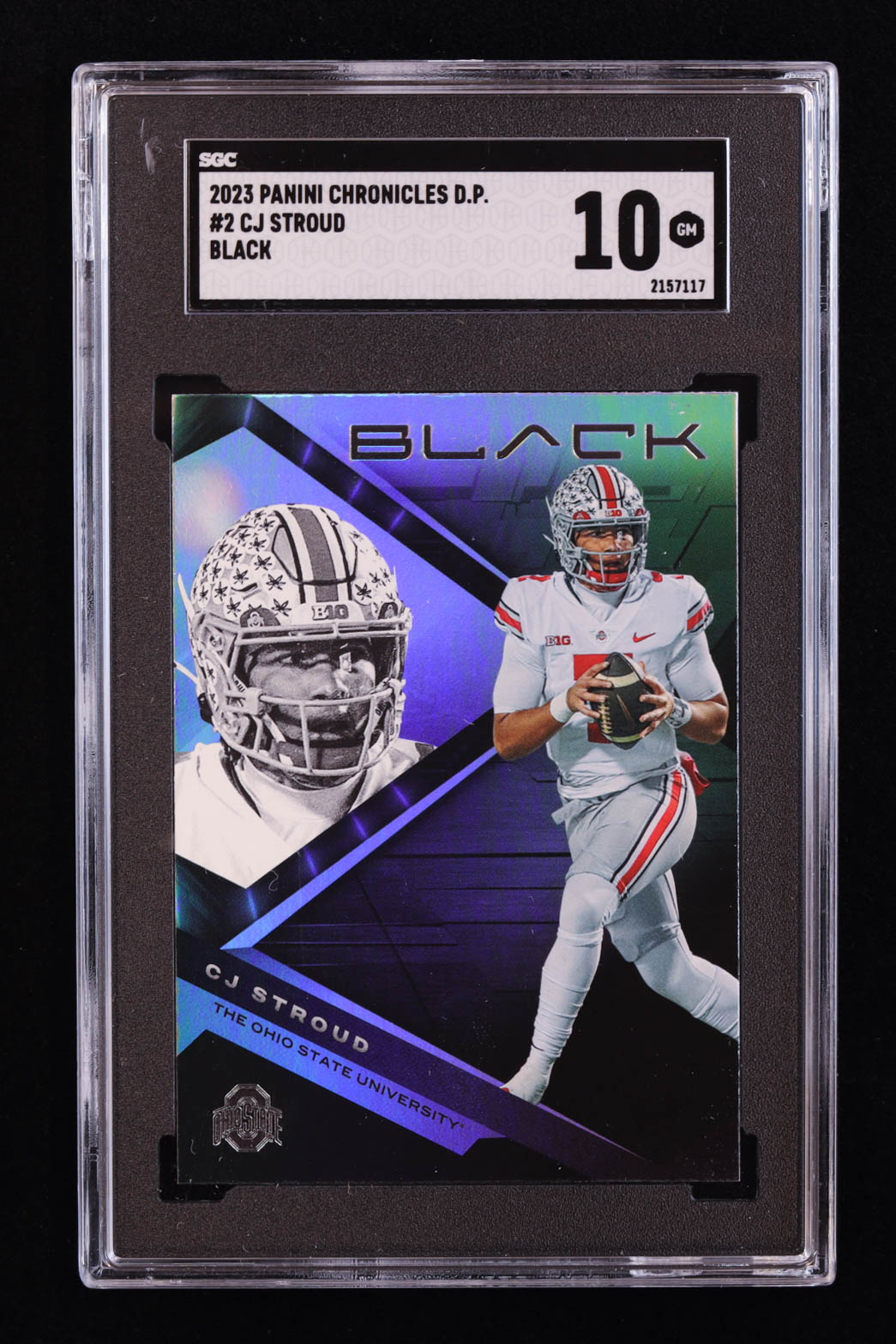 CJ Stroud 2023 Panini Chronicles Draft Picks Panini Black #2 RC (SGC 10) at PristineAuction.com CJ Stroud 2023 Panini Chronicles Draft Picks Panini Black #2 RC (SGC 10) at PristineAuction.com