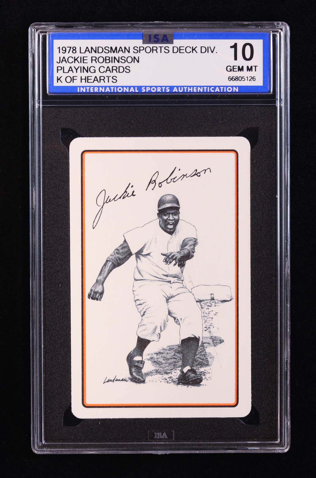 Jackie Robinson 1978 Landsman Playing Cards #NNO (ISA 10) at PristineAuction.com Jackie Robinson 1978 Landsman Playing Cards #NNO (ISA 10) at PristineAuction.com