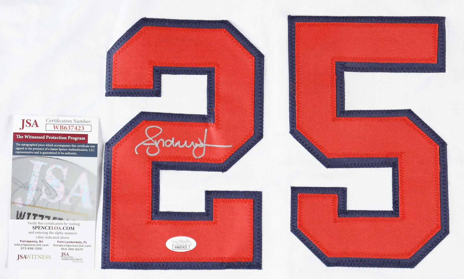 Andruw Jones Signed Jersey (JSA) at PristineAuction.com Andruw Jones Signed Jersey (JSA) at PristineAuction.com