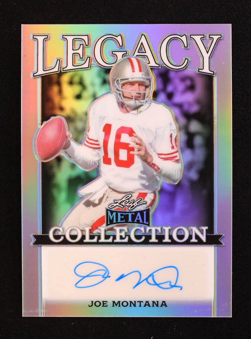 Joe Montana 2024 Leaf Legacy Collection #BA-JM18 Autograph Silver Prismatic SP Variation #6/35 at PristineAuction.com Joe Montana 2024 Leaf Legacy Collection #BA-JM18 Autograph Silver Prismatic SP Variation #6/35 at PristineAuction.com