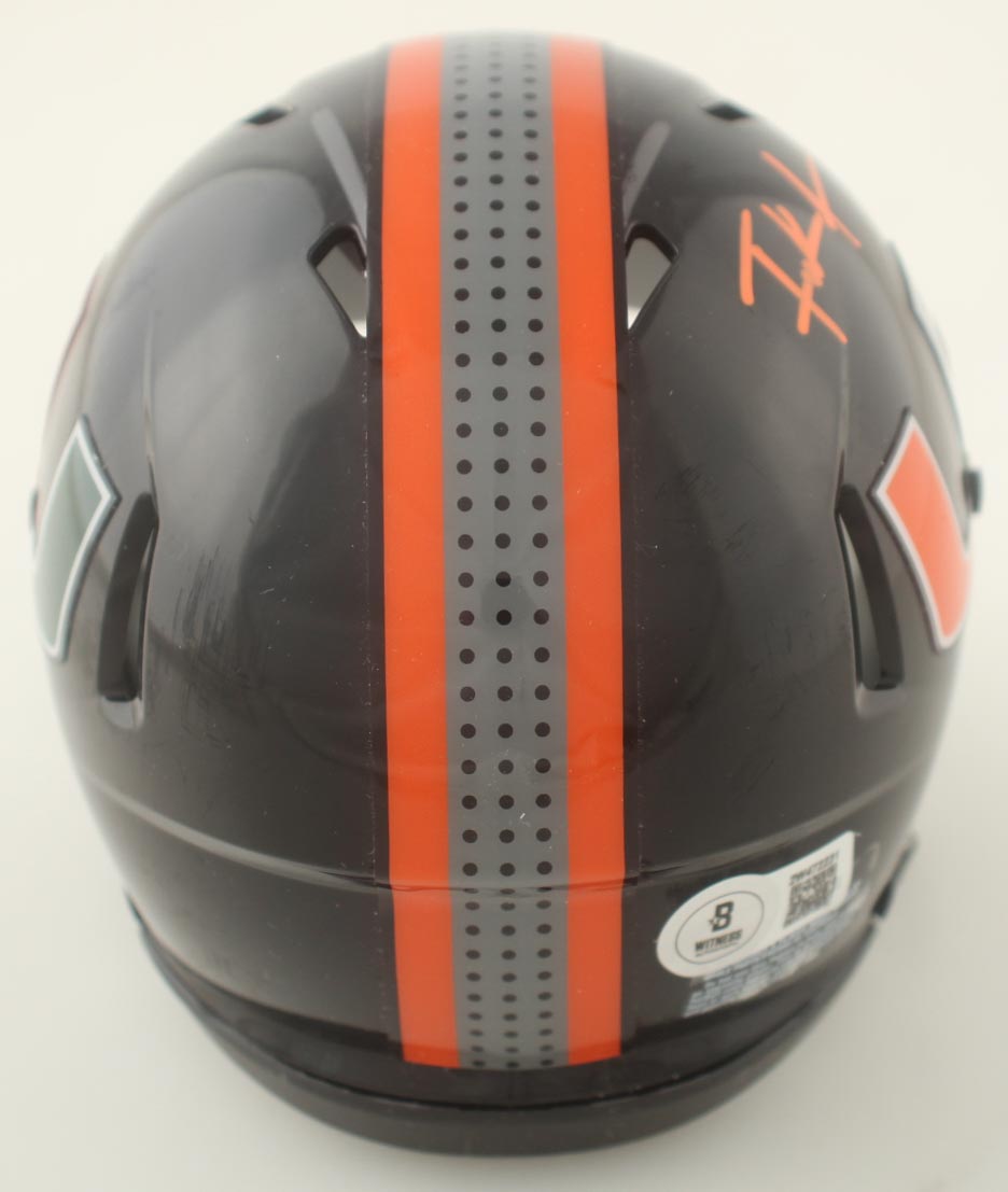 Frank Gore Signed Miami Hurricanes Speed Mini Helmet (Beckett) at PristineAuction.com Frank Gore Signed Miami Hurricanes Speed Mini Helmet (Beckett) at PristineAuction.com
