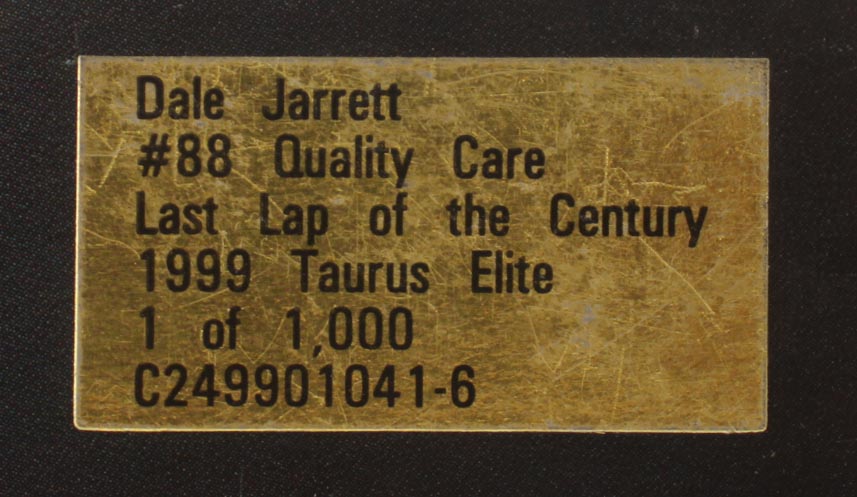 Dale Jarrett LE #88 Quality Care | Last Lap of The Century | 1999 Ford Taurus Elite 1:24 Die-Cast Car at PristineAuction.com Dale Jarrett LE #88 Quality Care | Last Lap of The Century | 1999 Ford Taurus Elite 1:24 Die-Cast Car at PristineAuction.com