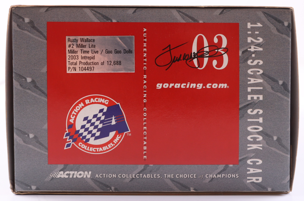 Rusty Wallace LE #2 Miller Lite | Miller Time Live | Goo Goo Dolls | 2003 Intrepid 1:24 Die-Cast Car at PristineAuction.com Rusty Wallace LE #2 Miller Lite | Miller Time Live | Goo Goo Dolls | 2003 Intrepid 1:24 Die-Cast Car at PristineAuction.com