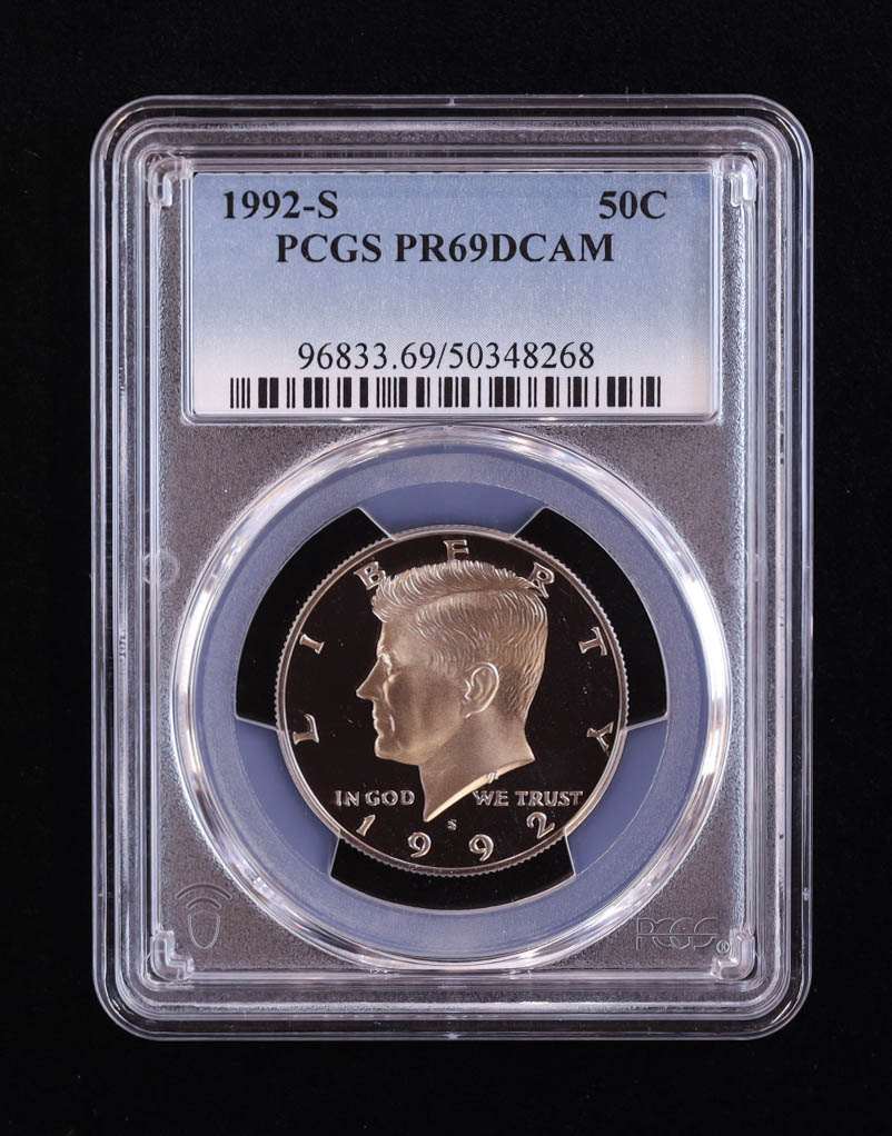 1992-S Kennedy Half Dollar - Deep Cameo Proof (PCGS PR69DCAM) at PristineAuction.com 1992-S Kennedy Half Dollar - Deep Cameo Proof (PCGS PR69DCAM) at PristineAuction.com