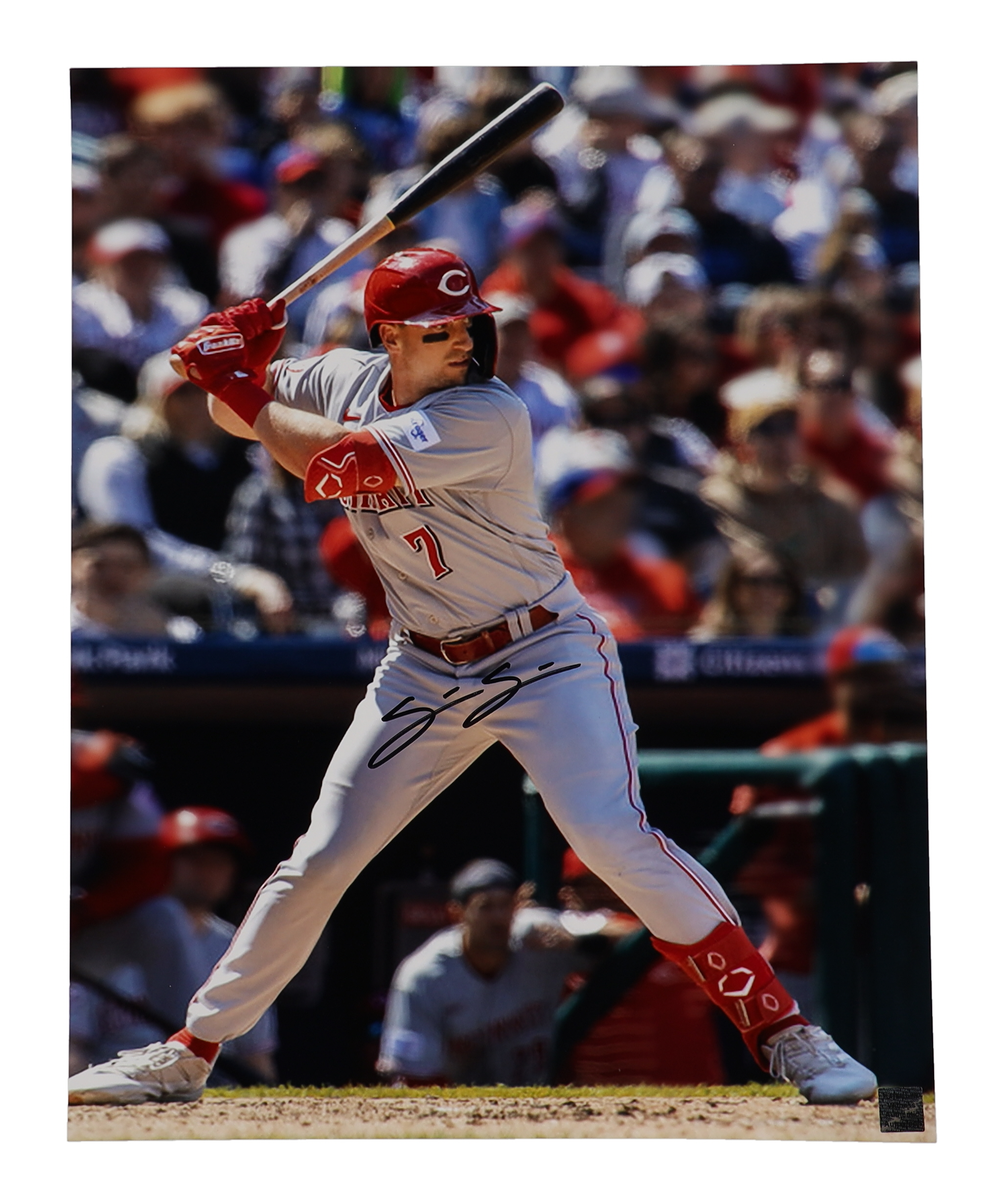 Spencer Steer Signed Reds 16x20 Photo (Playball Ink) at PristineAuction.com Spencer Steer Signed Reds 16x20 Photo (Playball Ink) at PristineAuction.com