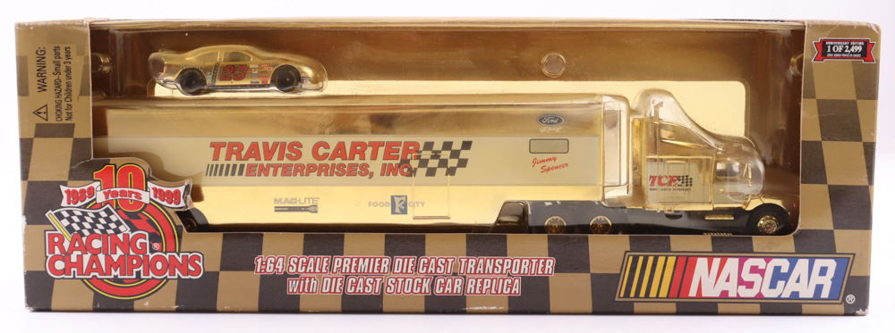 Jimmy Spencer LE Travis Carter Team Racing #23 1:64 Scale Transporter at PristineAuction.com Jimmy Spencer LE Travis Carter Team Racing #23 1:64 Scale Transporter at PristineAuction.com