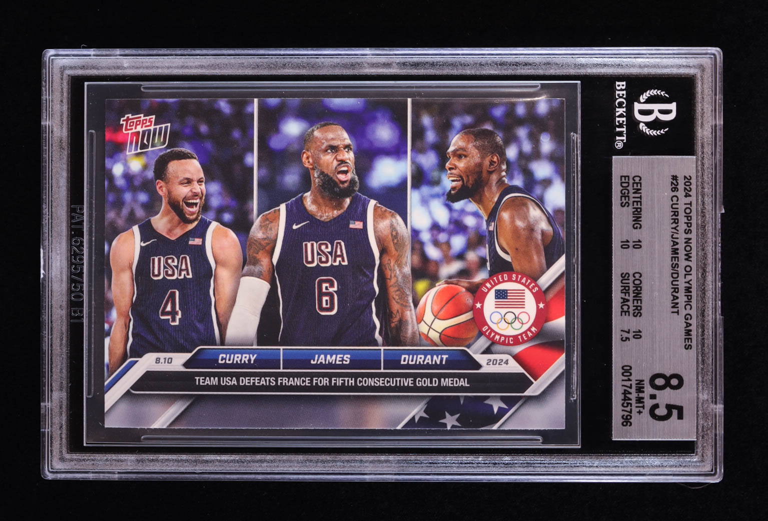 Stephen Curry / LeBron James / Kevin Durant 2024 Topps Now #26 (BGS 8.5) at PristineAuction.com Stephen Curry / LeBron James / Kevin Durant 2024 Topps Now #26 (BGS 8.5) at PristineAuction.com