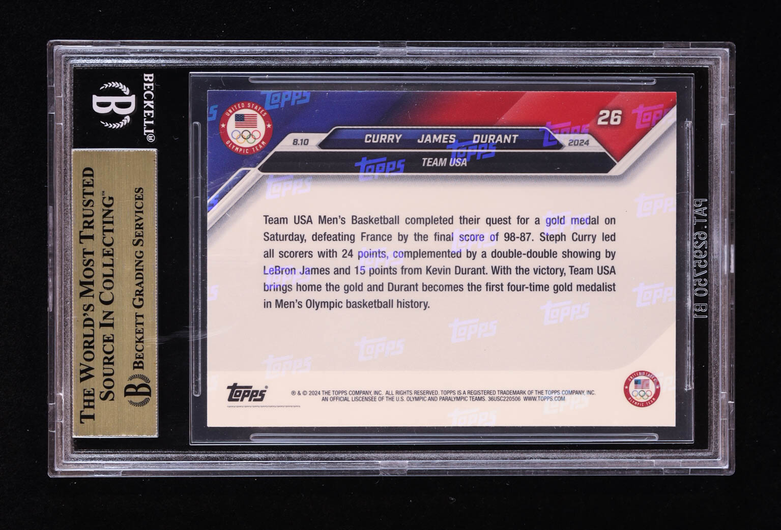 Stephen Curry / LeBron James / Kevin Durant 2024 Topps Now #26 (BGS 9.5) at PristineAuction.com Stephen Curry / LeBron James / Kevin Durant 2024 Topps Now #26 (BGS 9.5) at PristineAuction.com