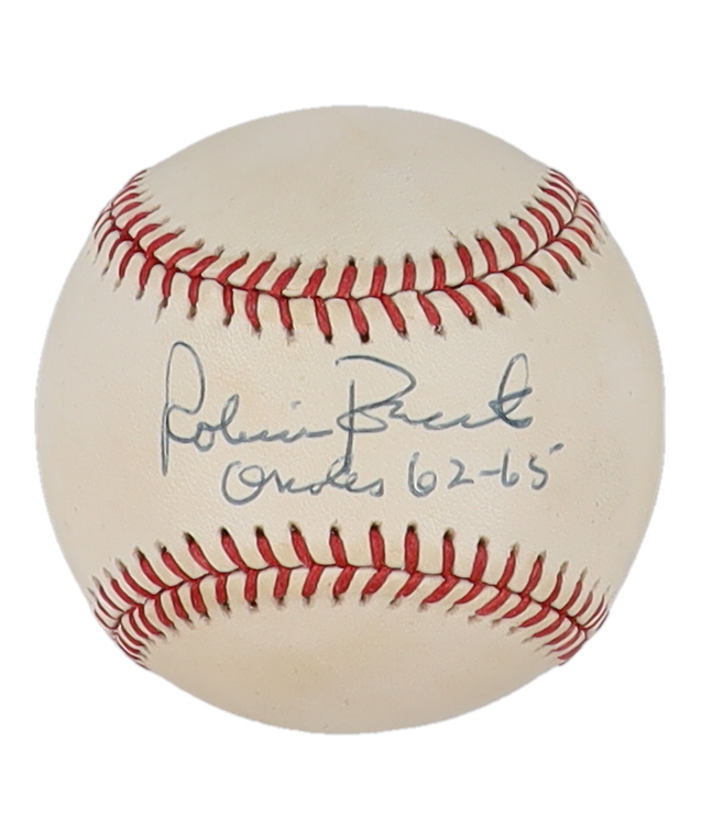 Robin Roberts Signed OAL Baseball Inscribed "Orioles 62-65" (PSA) at PristineAuction.com Robin Roberts Signed OAL Baseball Inscribed "Orioles 62-65" (PSA) at PristineAuction.com