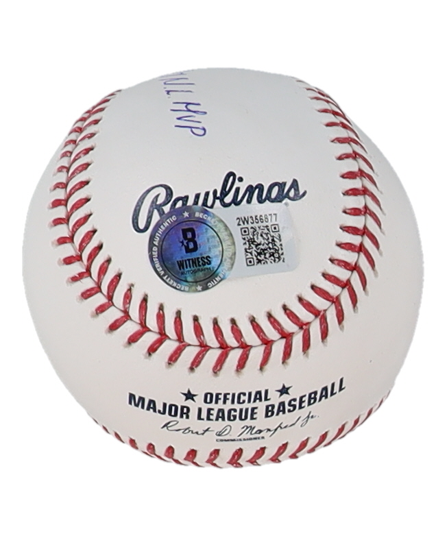 Andre Dawson Signed OML Baseball Inscribed "HOF 2010", "77 N.L. ROY", "87 N.L. MVP" & "The Hawk" (Beckett) at PristineAuction.com Andre Dawson Signed OML Baseball Inscribed "HOF 2010", "77 N.L. ROY", "87 N.L. MVP" & "The Hawk" (Beckett) at PristineAuction.com