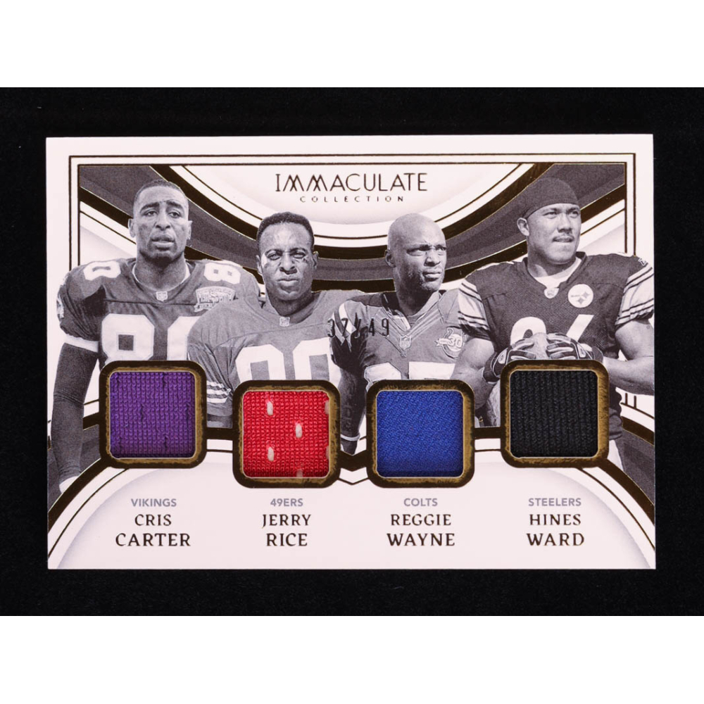 Cris Carter / Hines Ward / Jerry Rice / Reggie Wayne 2023 Immaculate ...