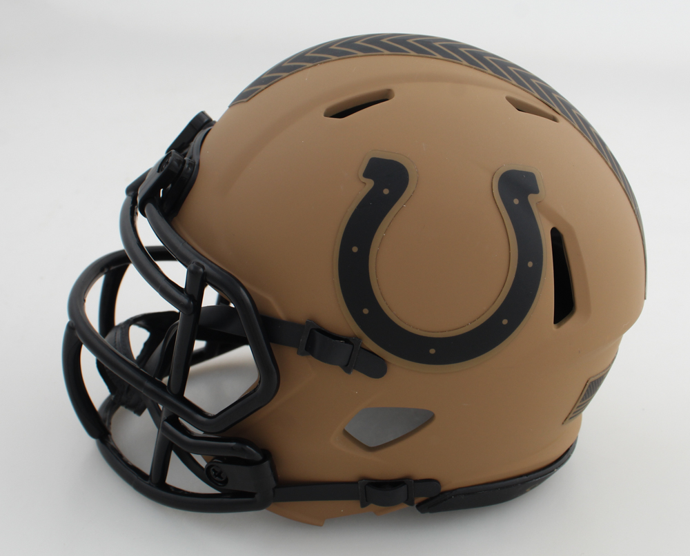 Anthony Richardson Signed Colts Salute To Service Alternate Speed Mini Helmet (JSA) at PristineAuction.com Anthony Richardson Signed Colts Salute To Service Alternate Speed Mini Helmet (JSA) at PristineAuction.com