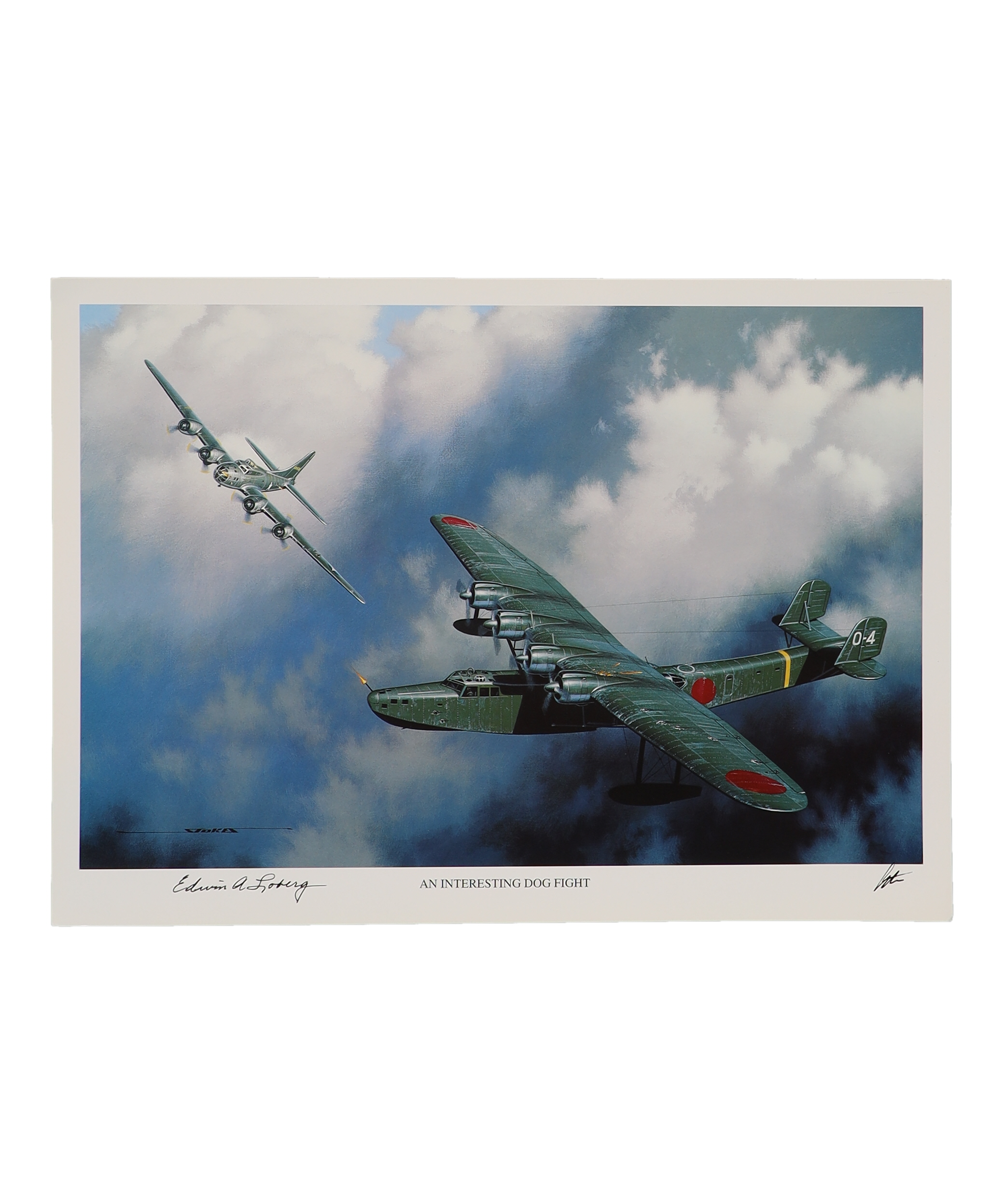 Edwin Loberg Signed Stan Stokes "An Interesting Dog Fight" Lithograph (AIV) at PristineAuction.com Edwin Loberg Signed Stan Stokes "An Interesting Dog Fight" Lithograph (AIV) at PristineAuction.com