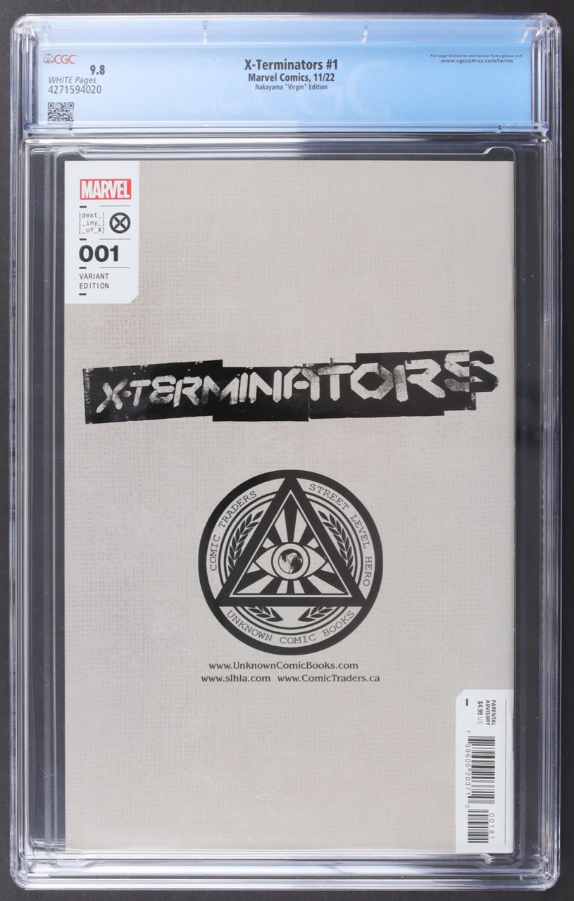2022 "X-Terminators" Issue #1 Nakayama "Virgin" Variant Cover Marvel Comic Book (CGC 9.8) at PristineAuction.com 2022 "X-Terminators" Issue #1 Nakayama "Virgin" Variant Cover Marvel Comic Book (CGC 9.8) at PristineAuction.com
