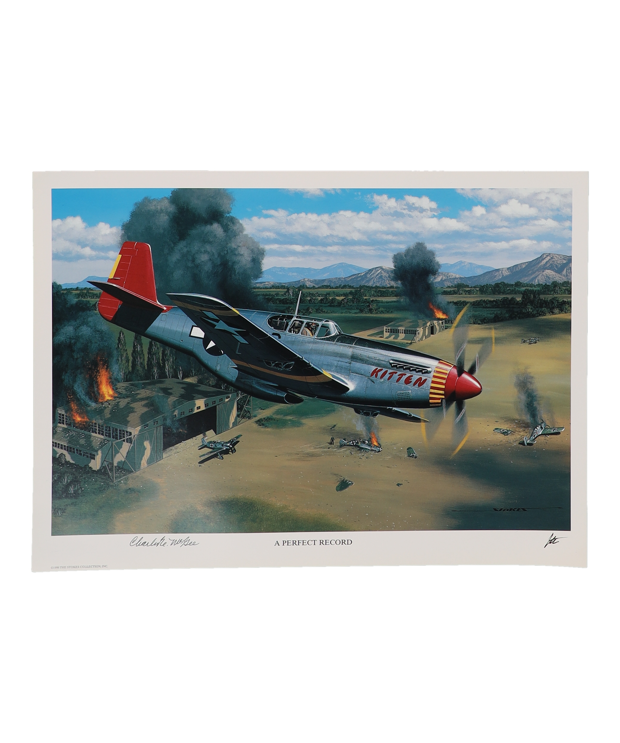 Charles McGee Signed Stan Stokes "A Perfect Record" Lithograph (AIV) at PristineAuction.com Charles McGee Signed Stan Stokes "A Perfect Record" Lithograph (AIV) at PristineAuction.com