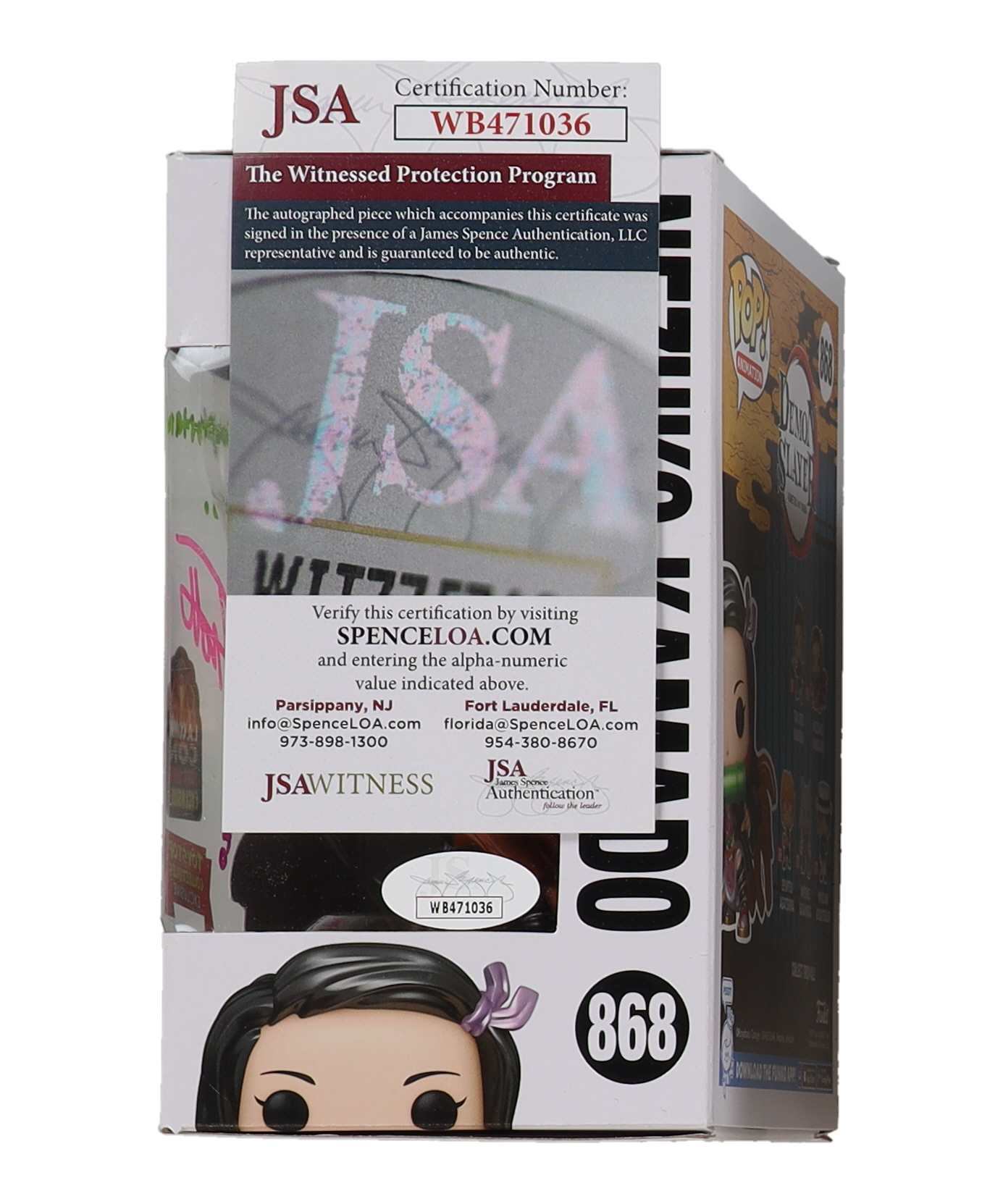 Abby Trott Signed "Demon Slayer" #868 Nezuko Kamado Funko Pop! Vinyl Figure with Extensive Inscription (JSA) at PristineAuction.com Abby Trott Signed "Demon Slayer" #868 Nezuko Kamado Funko Pop! Vinyl Figure with Extensive Inscription (JSA) at PristineAuction.com