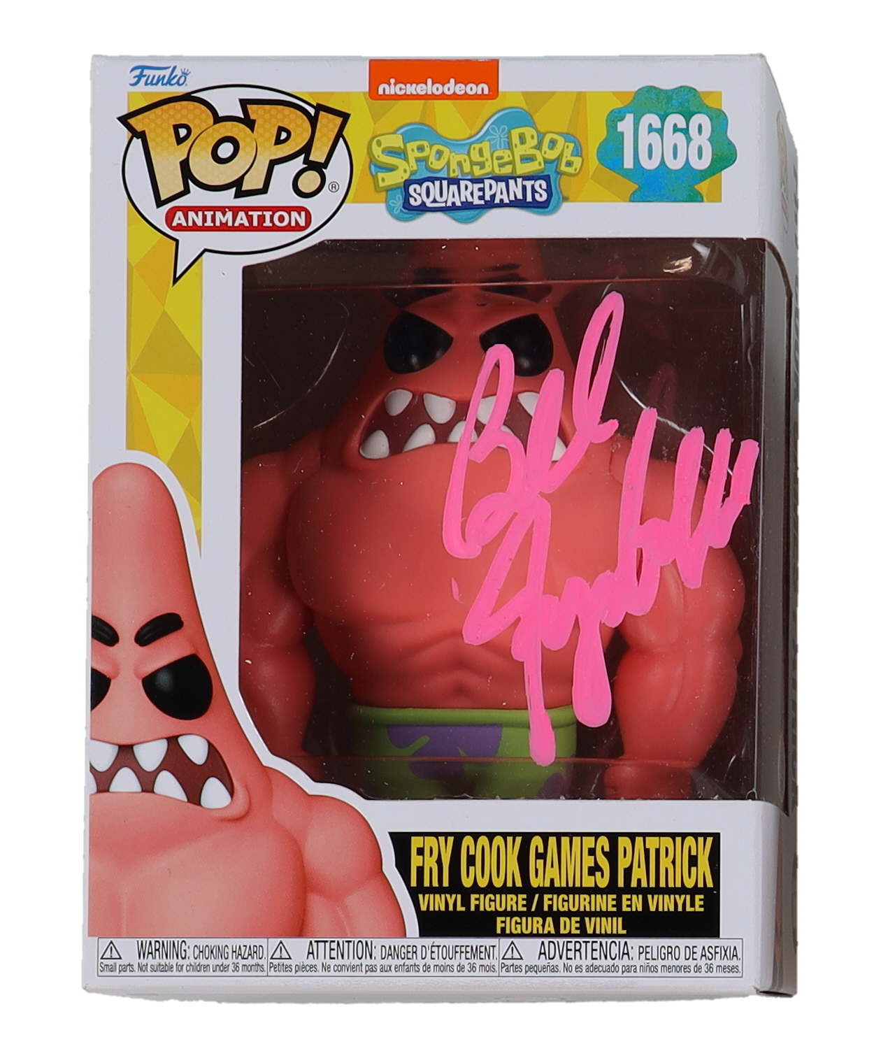 Bill Fagerbakke Signed "SpongeBob SquarePants" #1668 Fry Cook Games Patrick Funko Pop! Vinyl Figure (JSA) at PristineAuction.com Bill Fagerbakke Signed "SpongeBob SquarePants" #1668 Fry Cook Games Patrick Funko Pop! Vinyl Figure (JSA) at PristineAuction.com