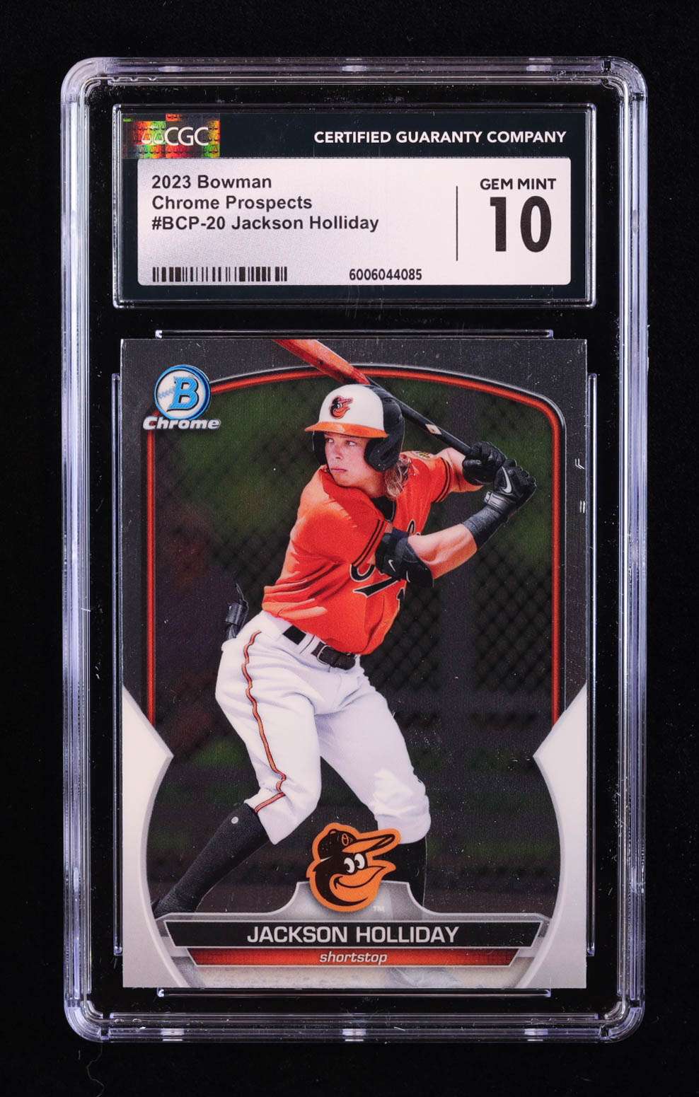 Jackson Holliday 2023 Bowman Chrome Prospects #BCP20 RC (CGC 10) at PristineAuction.com Jackson Holliday 2023 Bowman Chrome Prospects #BCP20 RC (CGC 10) at PristineAuction.com