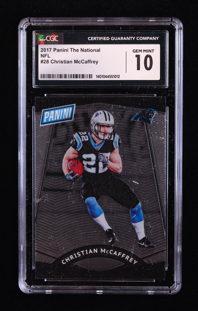 Christian McCaffrey 2017 Panini National Convention VIP #28 FB RC (CGC 10) at PristineAuction.com Christian McCaffrey 2017 Panini National Convention VIP #28 FB RC (CGC 10) at PristineAuction.com