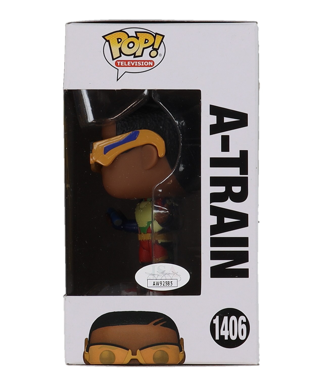 Jessie T. Usher Signed "The Boys" #1406 A-Train Funko Pop! Vinyl Figure (JSA) at PristineAuction.com Jessie T. Usher Signed "The Boys" #1406 A-Train Funko Pop! Vinyl Figure (JSA) at PristineAuction.com