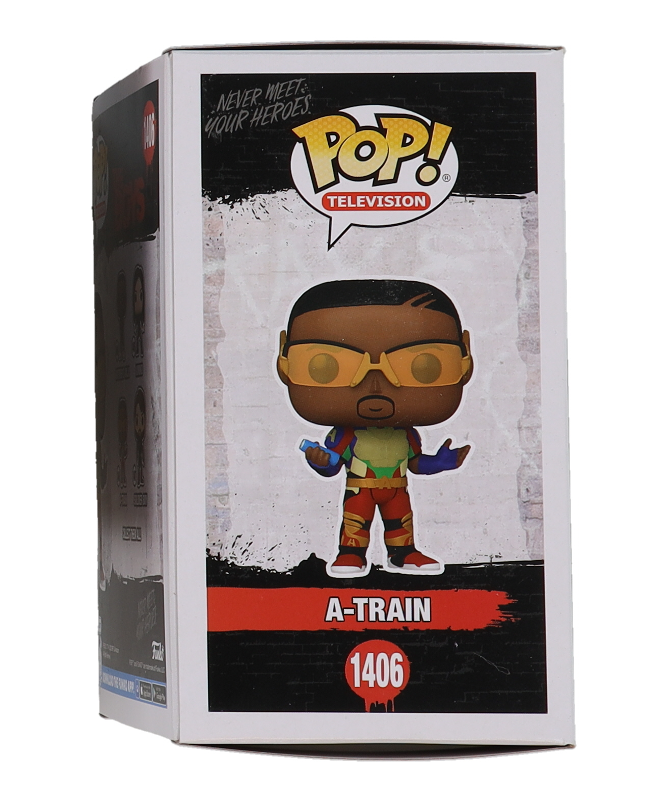 Jessie T. Usher Signed "The Boys" #1406 A-Train Funko Pop! Vinyl Figure (JSA) at PristineAuction.com Jessie T. Usher Signed "The Boys" #1406 A-Train Funko Pop! Vinyl Figure (JSA) at PristineAuction.com