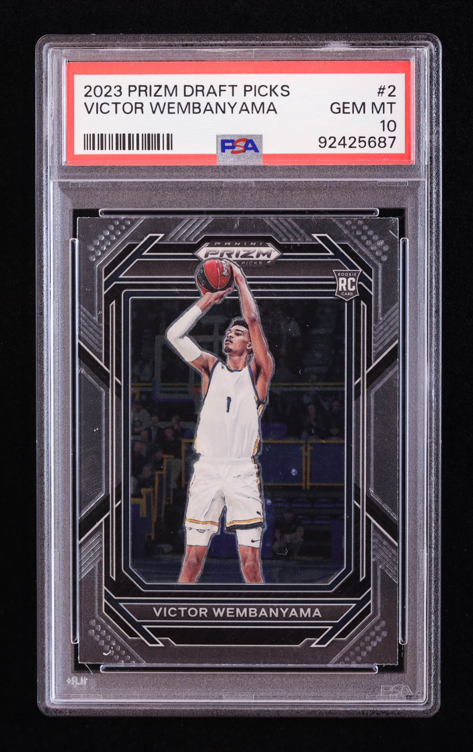 Victor Wembanyama 2023 Panini Prizm Draft Picks #2 RC (PSA 10) at PristineAuction.com Victor Wembanyama 2023 Panini Prizm Draft Picks #2 RC (PSA 10) at PristineAuction.com