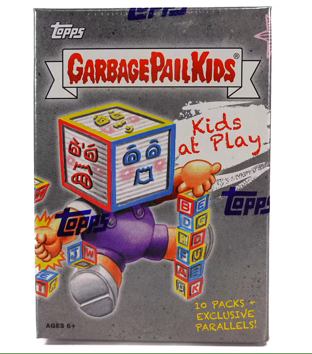 Garbage Pail Kids 2024 Topps Series 1: Kids At Play Blaster Box with (10) Packs at PristineAuction.com Garbage Pail Kids 2024 Topps Series 1: Kids At Play Blaster Box with (10) Packs at PristineAuction.com