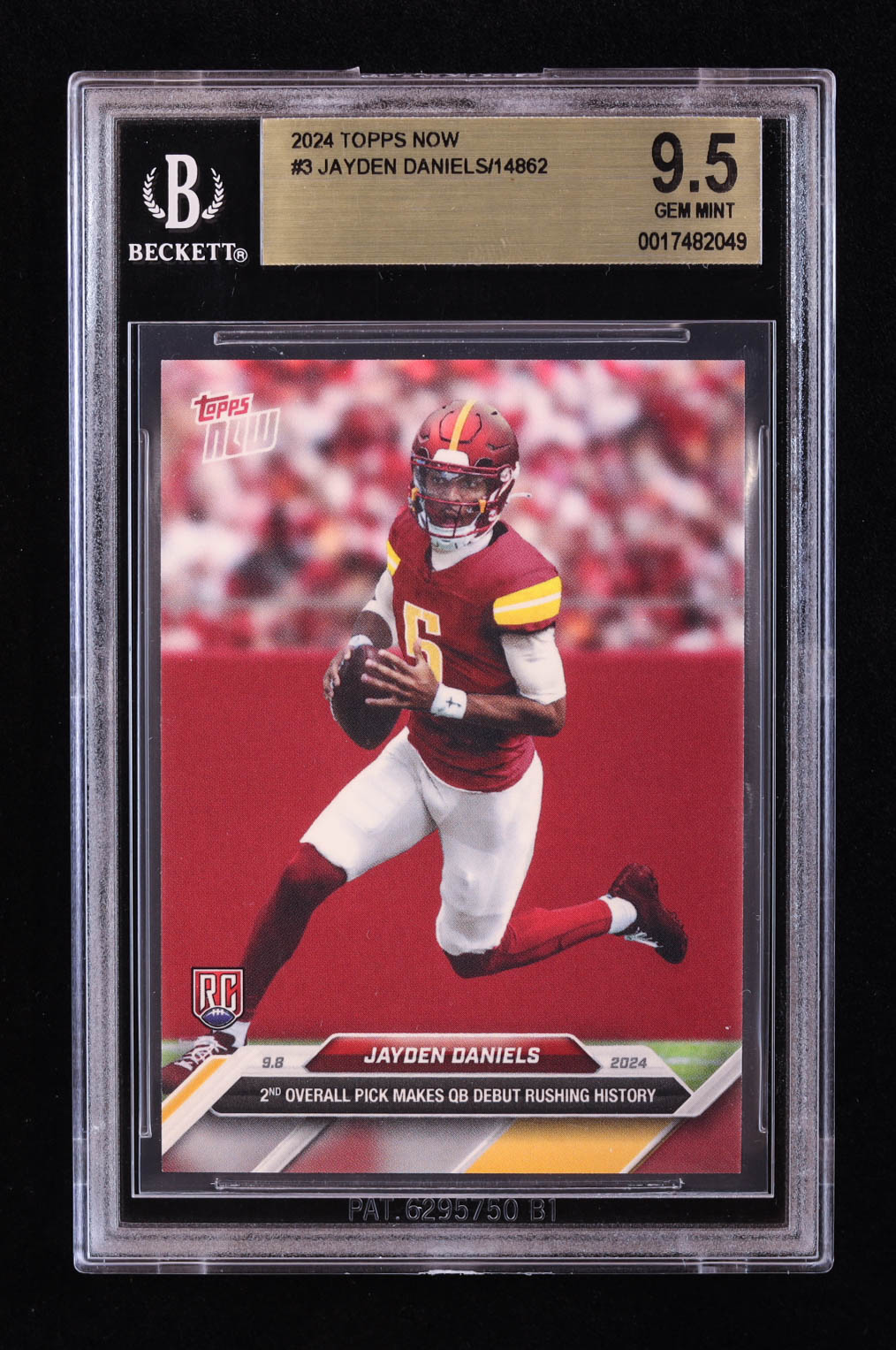 Jayden Daniels 2024 Topps Now #3 RC (BGS 9.5) at PristineAuction.com Jayden Daniels 2024 Topps Now #3 RC (BGS 9.5) at PristineAuction.com