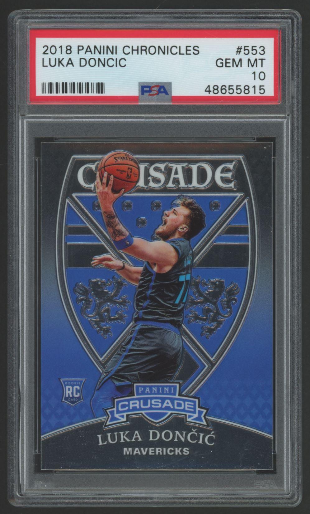Luka Doncic 2018 Panini Chronicles Crusade #553 (PSA 10) at PristineAuction.com Luka Doncic 2018 Panini Chronicles Crusade #553 (PSA 10) at PristineAuction.com
