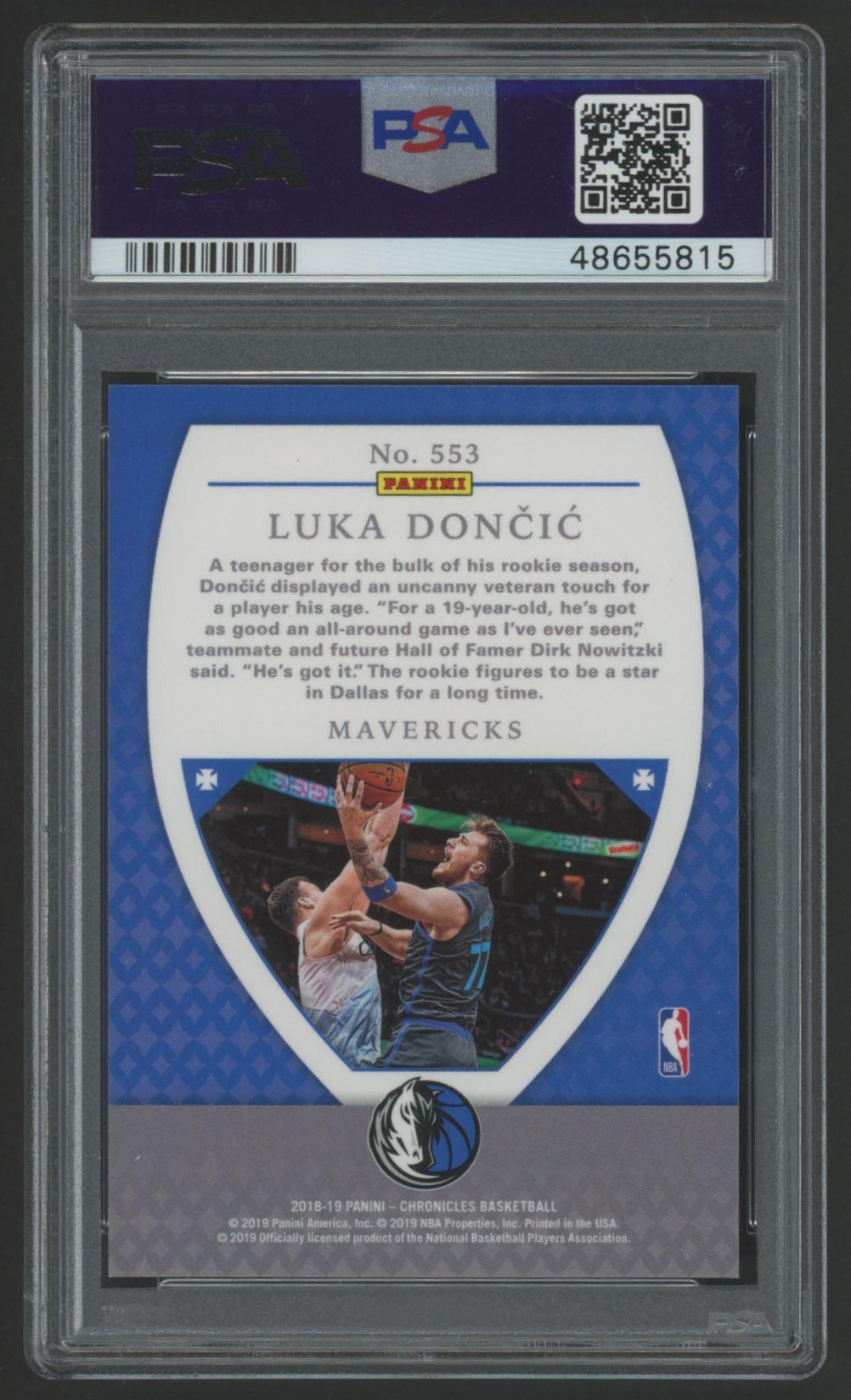 Luka Doncic 2018 Panini Chronicles Crusade #553 (PSA 10) at PristineAuction.com Luka Doncic 2018 Panini Chronicles Crusade #553 (PSA 10) at PristineAuction.com