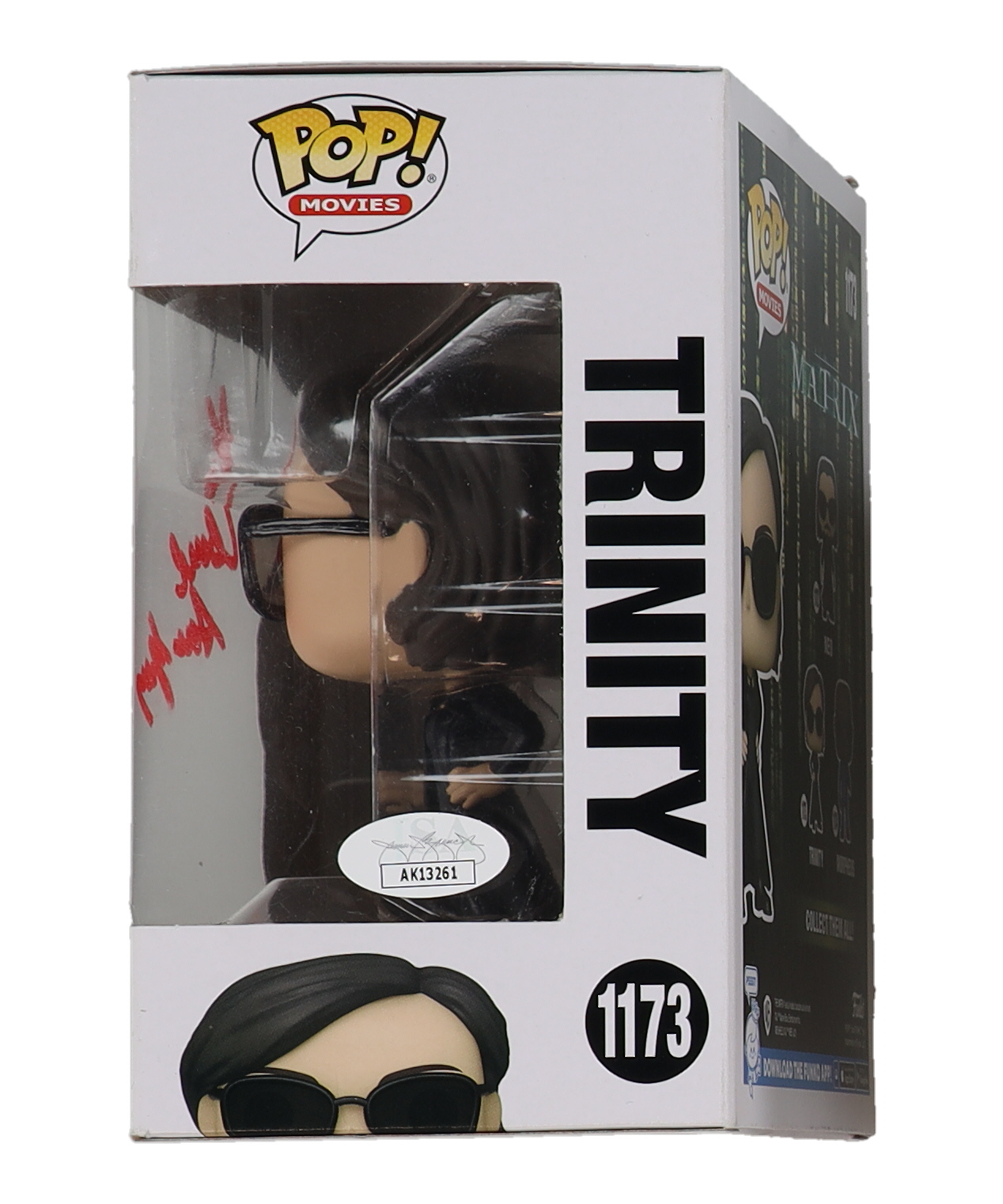 Carrie Anne Moss Signed "The Matrix" #1173 Trinity Funko Pop! Vinyl Figure (JSA) at PristineAuction.com Carrie Anne Moss Signed "The Matrix" #1173 Trinity Funko Pop! Vinyl Figure (JSA) at PristineAuction.com