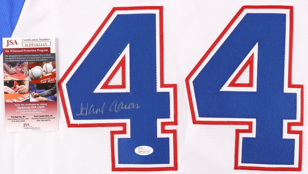 Hank Aaron Signed Braves Nike Jersey (JSA) at PristineAuction.com Hank Aaron Signed Braves Nike Jersey (JSA) at PristineAuction.com