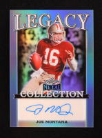 Joe Montana 2024 Leaf Legacy Collection #BA-JM17 Autograph Platinum Blue Prismatic SP Variation #21/25 at PristineAuction.com