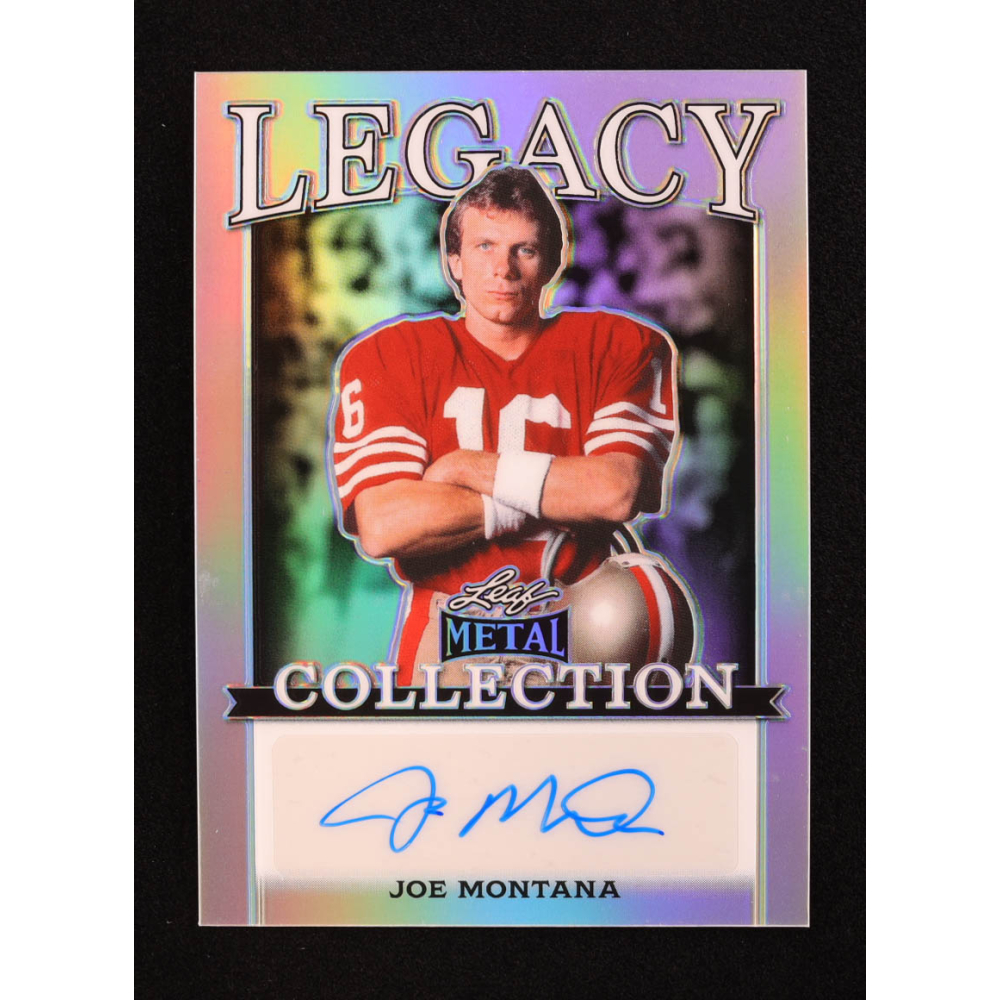 Joe Montana 2024 Leaf Legacy Collection #BA-JM16 Autograph Silver Prismatic SP Variation #16/35 at PristineAuction.com