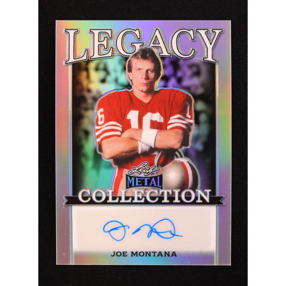 Joe Montana 2024 Leaf Legacy Collection #BA-JM16 Autograph Silver Prismatic SP Variation #2/35 at PristineAuction.com