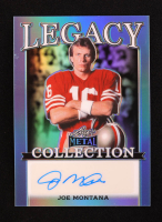 Joe Montana 2024 Leaf Legacy Collection #BA-JM16 Autograph Platinum Blue Prismatic SP Variation #6/25 at PristineAuction.com