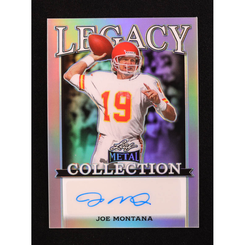 Joe Montana 2024 Leaf Legacy Collection #BA-JM15 Autograph Silver Prismatic SP Variation #22/35 at PristineAuction.com